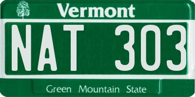 VT license plate NAT303