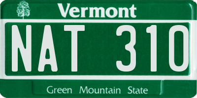 VT license plate NAT310