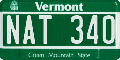 VT license plate NAT340