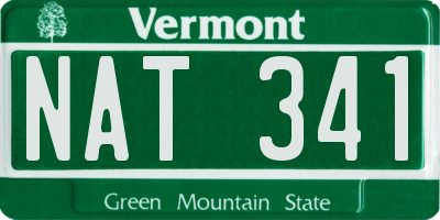 VT license plate NAT341