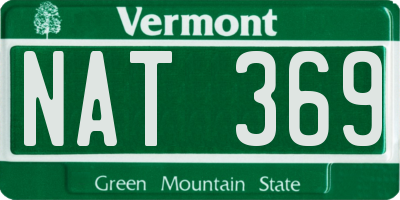 VT license plate NAT369