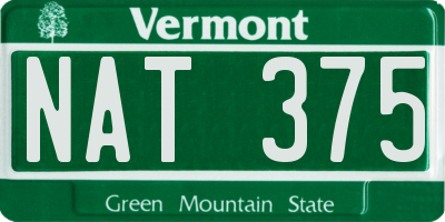 VT license plate NAT375