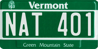 VT license plate NAT401