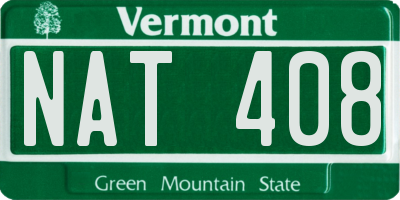 VT license plate NAT408