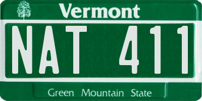 VT license plate NAT411