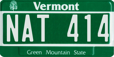 VT license plate NAT414