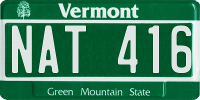 VT license plate NAT416