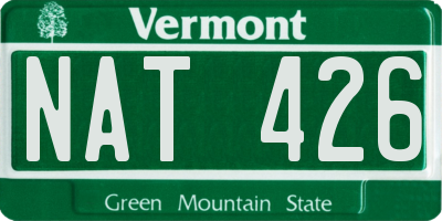 VT license plate NAT426