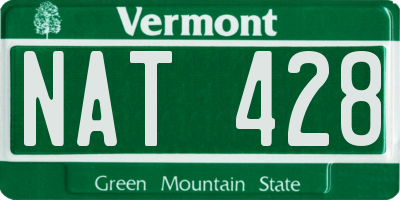 VT license plate NAT428