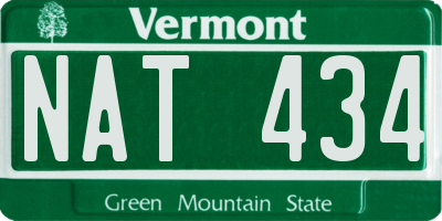 VT license plate NAT434