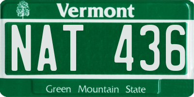 VT license plate NAT436