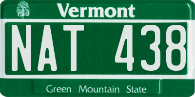 VT license plate NAT438