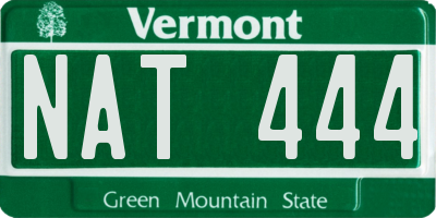 VT license plate NAT444