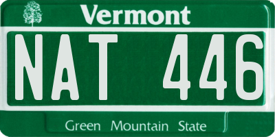 VT license plate NAT446