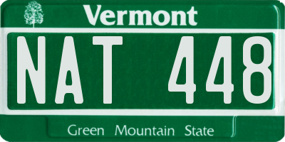 VT license plate NAT448
