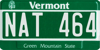 VT license plate NAT464