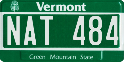 VT license plate NAT484