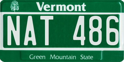 VT license plate NAT486
