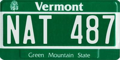 VT license plate NAT487