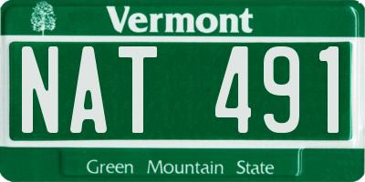VT license plate NAT491