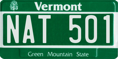 VT license plate NAT501