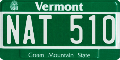 VT license plate NAT510
