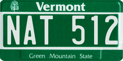 VT license plate NAT512