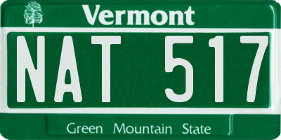 VT license plate NAT517