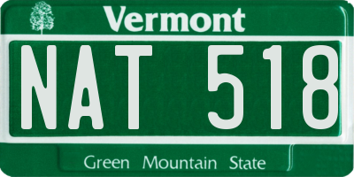 VT license plate NAT518