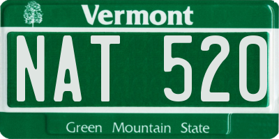 VT license plate NAT520