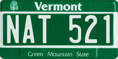 VT license plate NAT521