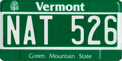 VT license plate NAT526