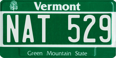 VT license plate NAT529