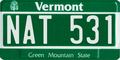 VT license plate NAT531