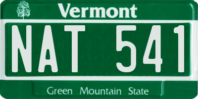 VT license plate NAT541