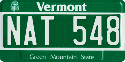 VT license plate NAT548