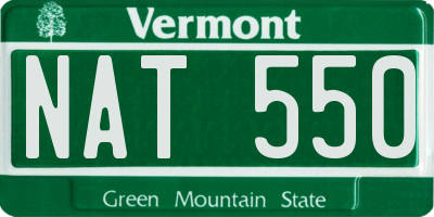 VT license plate NAT550