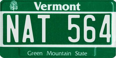 VT license plate NAT564