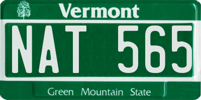 VT license plate NAT565