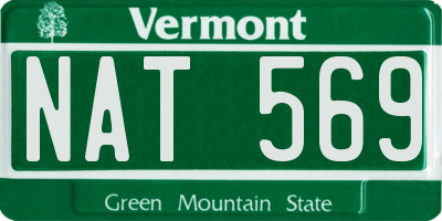 VT license plate NAT569