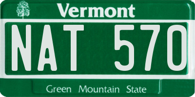 VT license plate NAT570