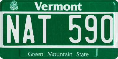 VT license plate NAT590