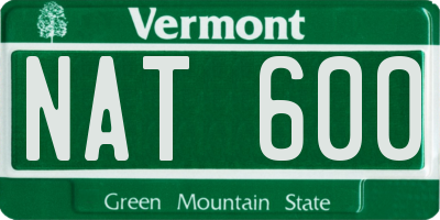 VT license plate NAT600
