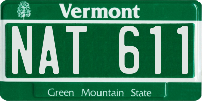 VT license plate NAT611