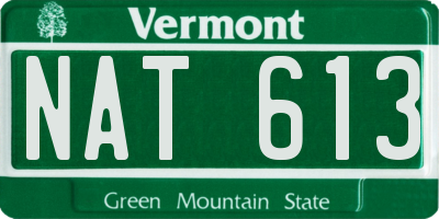 VT license plate NAT613