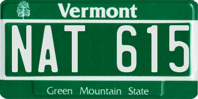 VT license plate NAT615