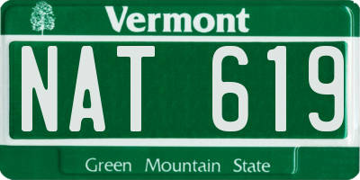 VT license plate NAT619