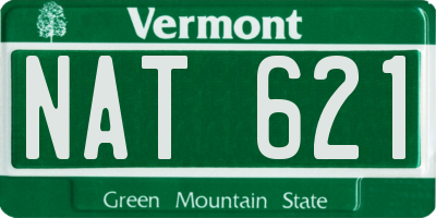 VT license plate NAT621