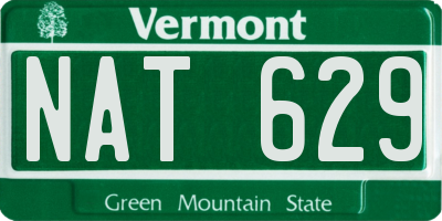 VT license plate NAT629