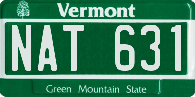 VT license plate NAT631